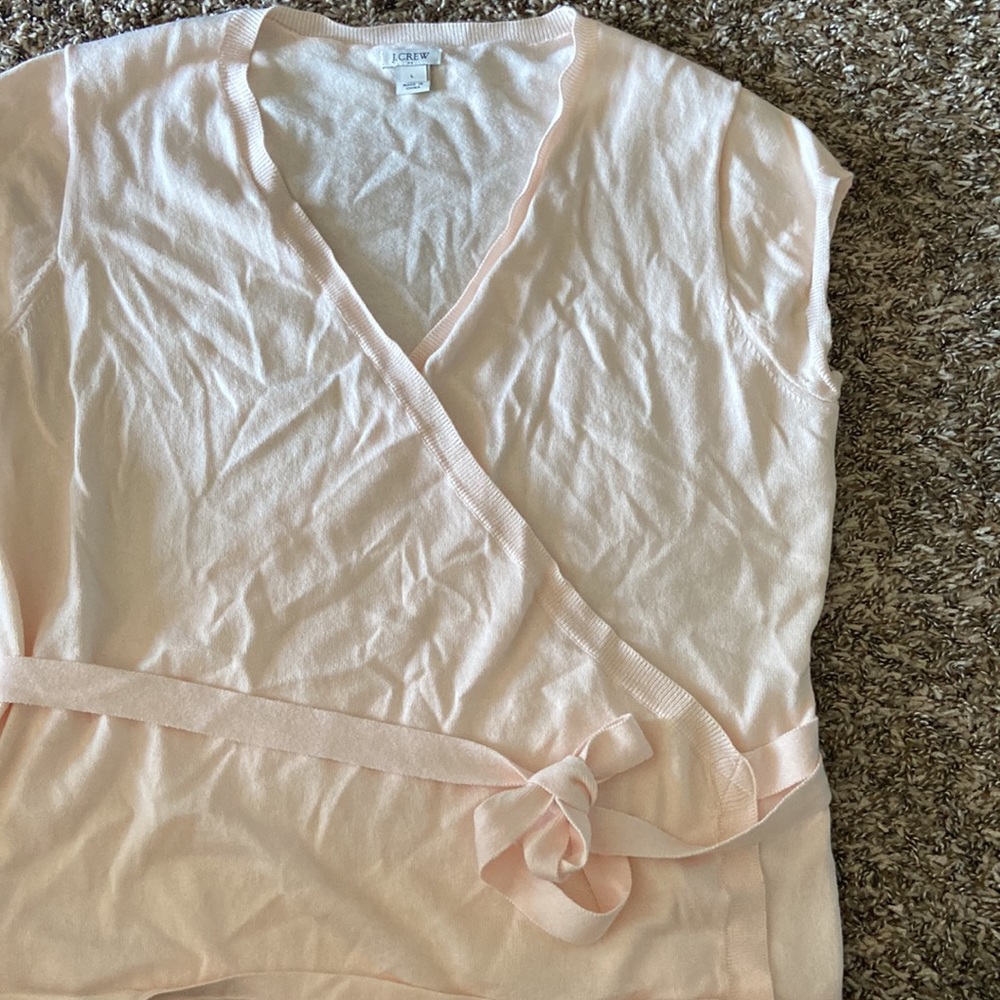 J.Crew light pink wrap shirt - Picture 4 of 10